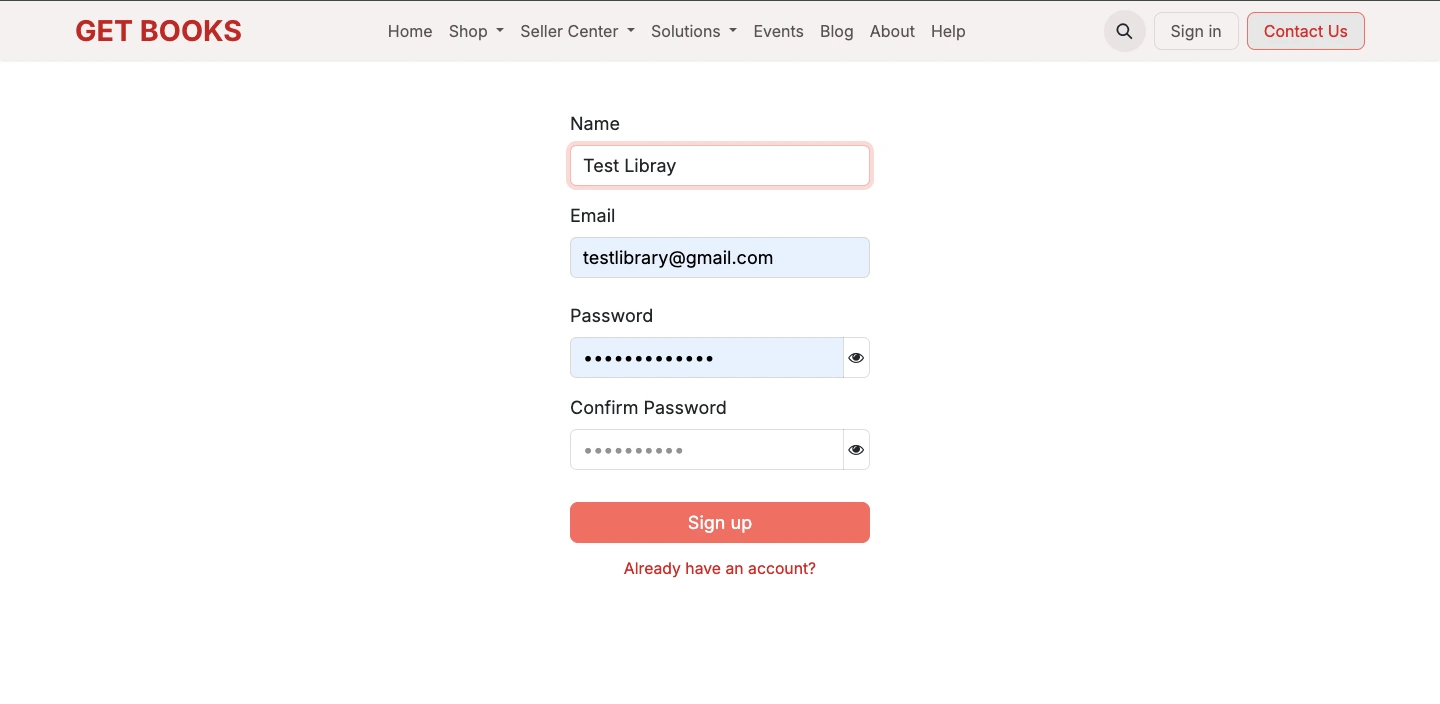 Screenshot of Librarian Portal sign‑up form with fields for name, email, institution, and upload option.