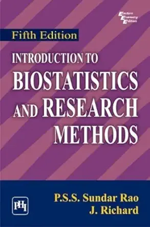 Introduction to biostatistics resarch methods